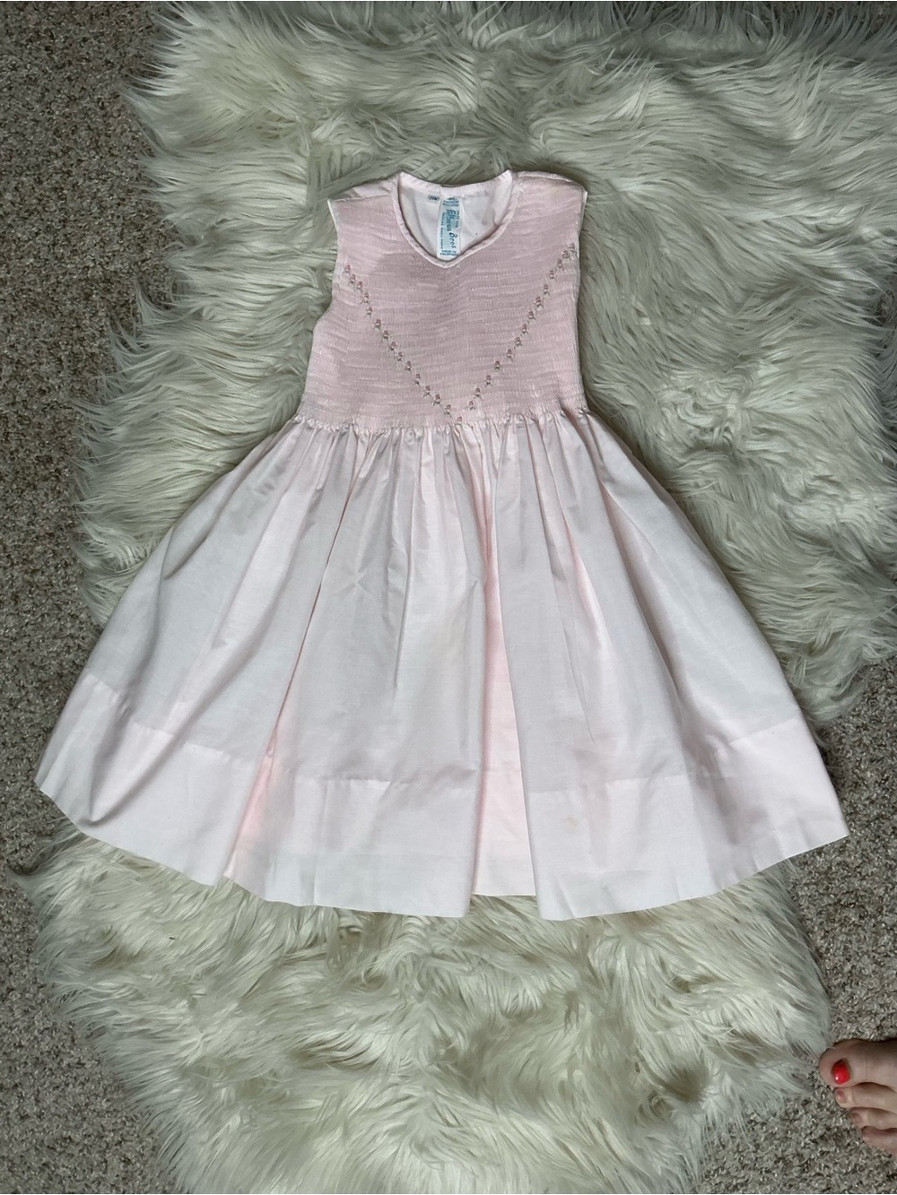 Feltman Bros.  Light Pink Smocked Bodice Toddlers Dress 24 mo